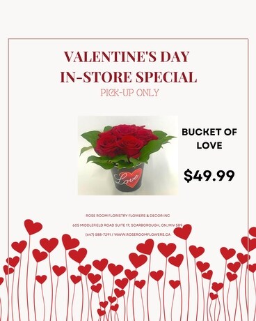 Bucket of Love Flower Arrangement