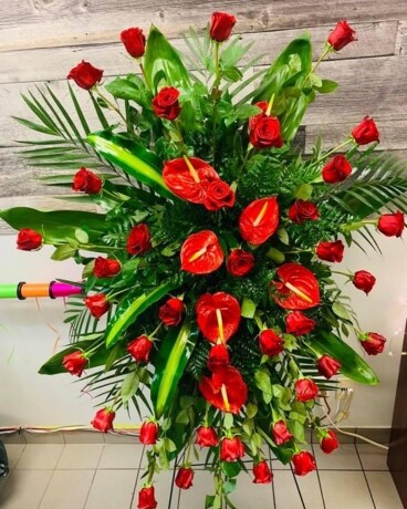 Red Blessings Flower Arrangement
