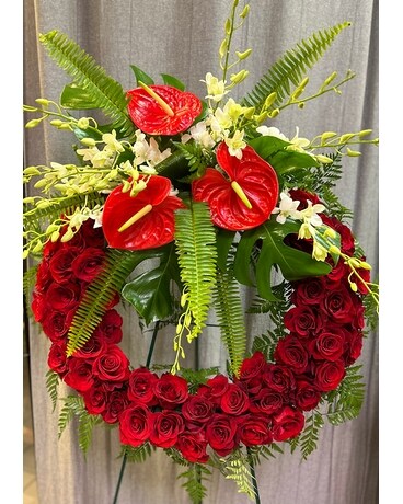 Red Memory Flower Arrangement