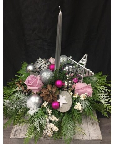 Pink Christmas Flower Arrangement