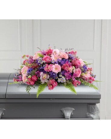 The Glorious Garden Casket Spray in Milton ON - Karen's Flower Shop