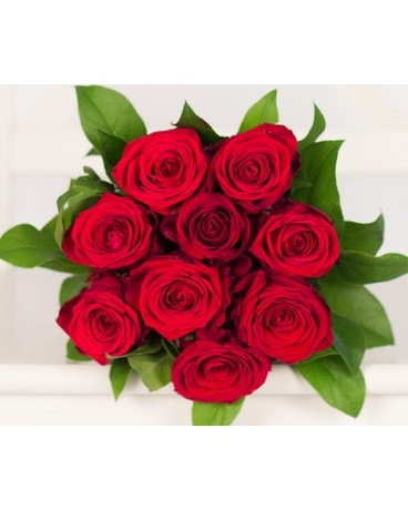 Nine Red Roses (No vase) Flower Arrangement