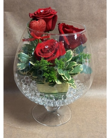 Red Eternel Flower Arrangement