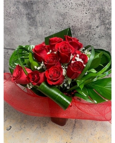 Twelve Red Roses Passion Flower Arrangement