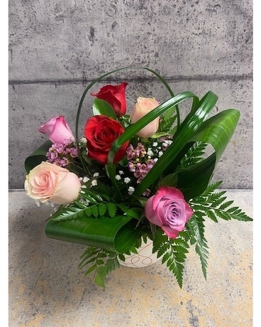 Roses and Love Flower Arrangement