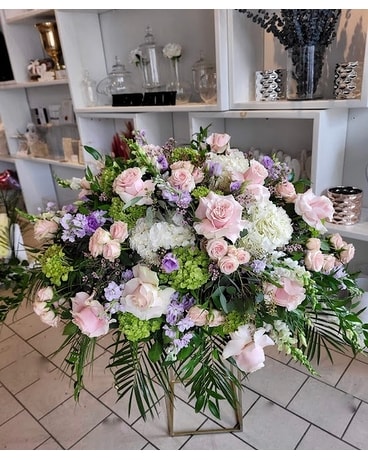 Garden of Memories Funeral Casket Spray Flowers