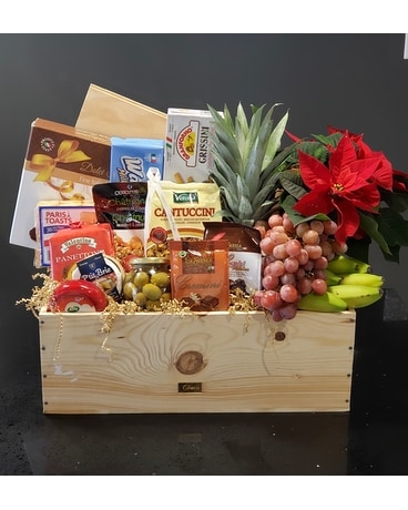 Gourmet and Fruit Basket Basket Arrangement