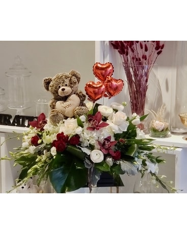 Luv Bear Flower Arrangement
