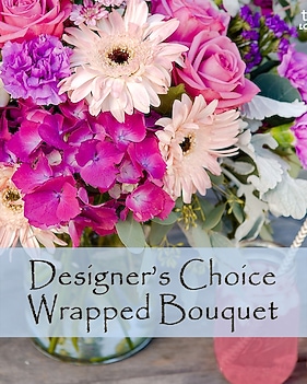Designer's Choice Wrapped Bouquet Flower Arrangement