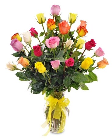 Mixed Roses Flower Arrangement