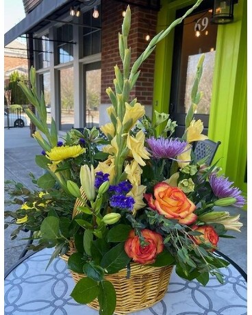 Basket of Life's Flowers Sympathy Arrangement