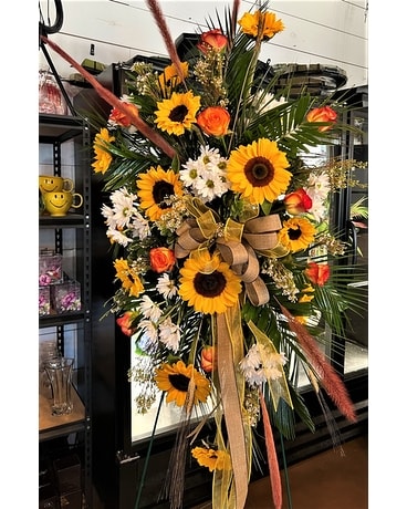 Sunflower Rays Sympathy Arrangement