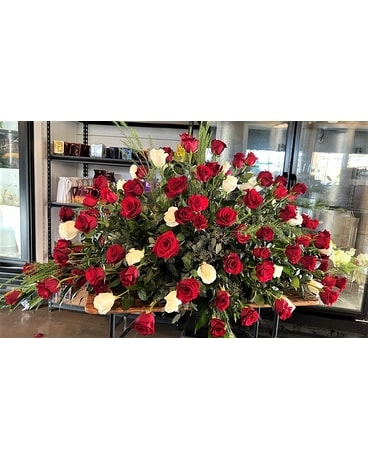 Red and White Rose Blanket Custom product