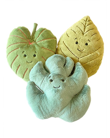 Tropical Leaf Plush Flower Arrangement