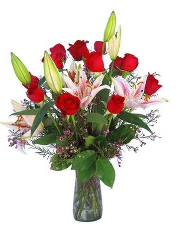 Rose & Lily Bouquet by Cactus Flower Flower Arrangement