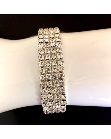 Rhinestone Bracelet Flower Arrangement