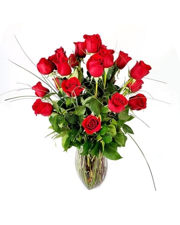 Classic Two Dozen Roses by Cactus Flower Flower Arrangement