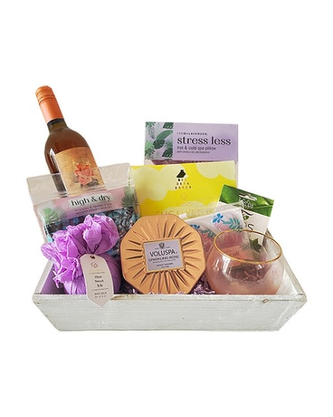 Stress Less Spa Basket by Cactus Flower Gift Basket