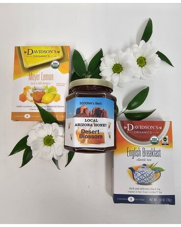 Tea & Honey size,  inches height and  inches wide.