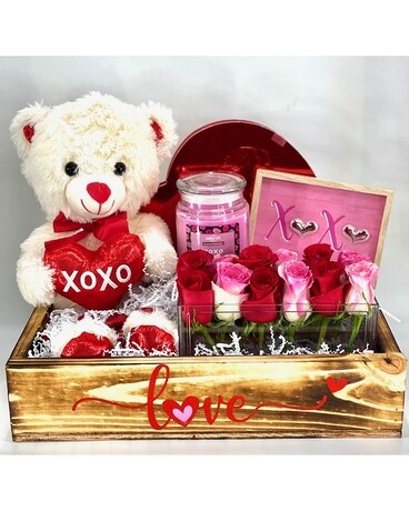 The Love Box by East Arrowhead Flowers Specialty Arrangement