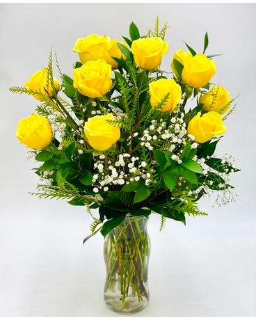 Yellow Roses by East Arrowhead Flowers Flower Arrangement