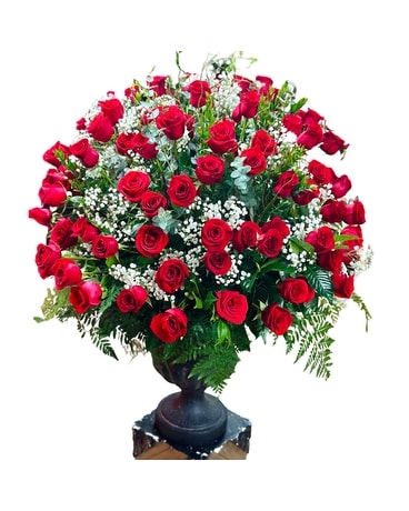 One Hundred Red Roses by East Arrowhead Flowers Flower Arrangement