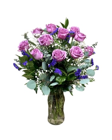 Lavender Roses by East Arrowhead Flowers Flower Arrangement