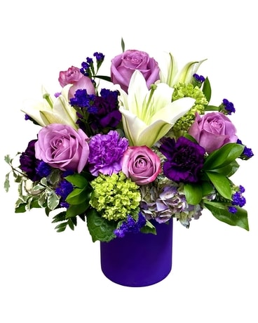 Shades of Purple by East Arrowhead Flowers Flower Arrangement