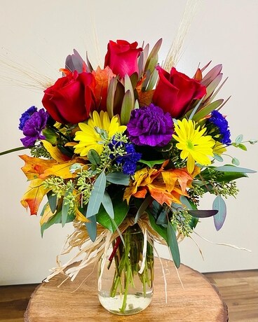 Fall Mason Jar by East Arrowhead Flowers Flower Arrangement