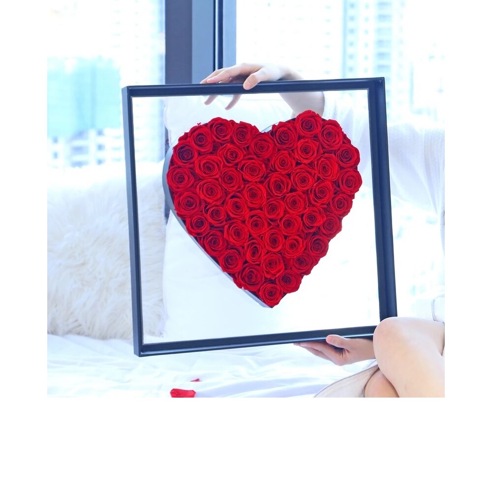 Preserved Roses Heart Shape In Acrylic Box in Phoenix AZ - Acacia