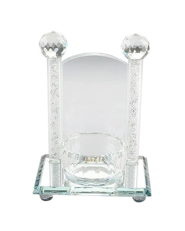 Crystal Holder For Memory Candle 17×12 Cm Flower Arrangement