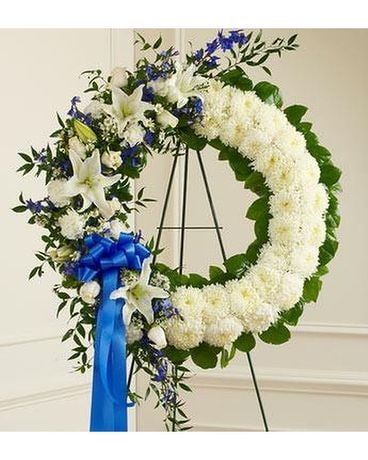 SERENE BLESSINGS STANDING WREATH Funeral Arrangement