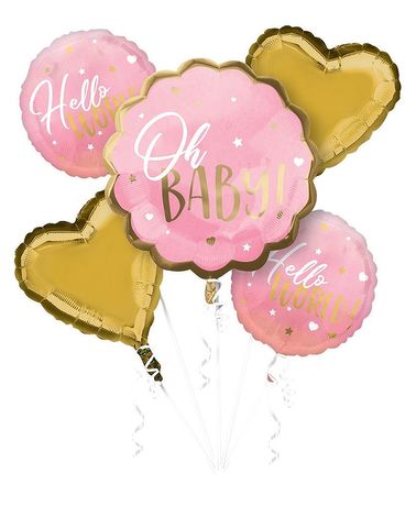 Pink Baby Girl  Balloon Bouquet Gifts