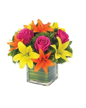 Lovely Lily & Rose Celebration Bouquet Flower Arrangement