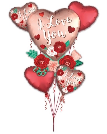 Satin Heart With Flowers Gifts