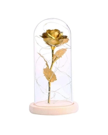 Gold Rose In Glass Dome Gifts