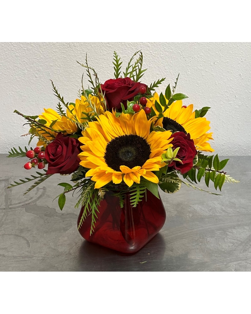 Sunflowers and Roses in Chandler AZ - Arizona Flower Company