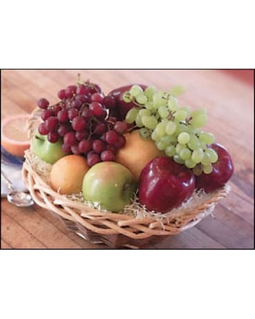 Fruit Basket Flower Arrangement