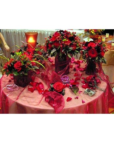 Shades Of Red Flower Arrangement