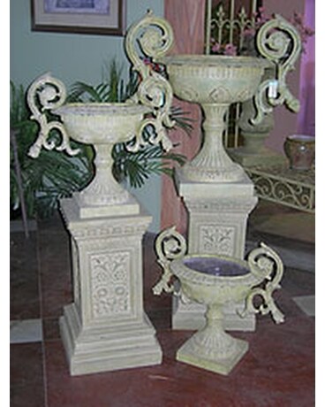 Urns and Pedestals Flower Arrangement