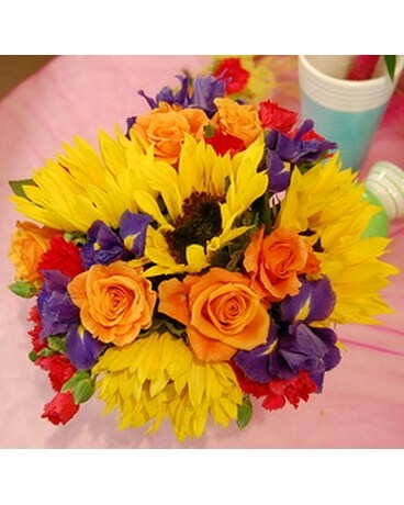 Sunflower and Iris Bouquet Flower Arrangement