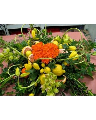 Citrus Centerpiece Flower Arrangement