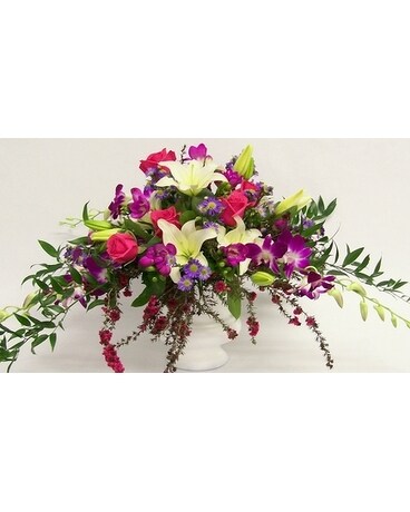 Lilies, Roses And Orchids Flower Arrangement