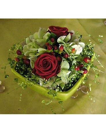Green Bead Centerpiece Flower Arrangement