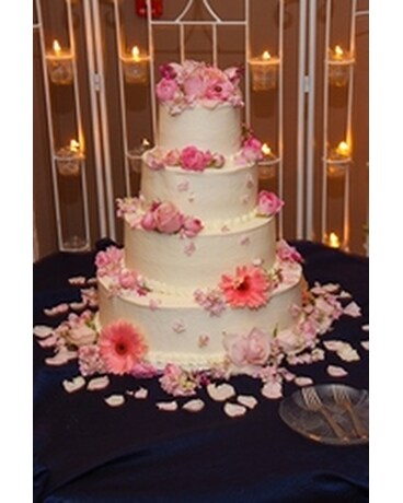 Pink Gerbera and Rose Decor Flower Arrangement