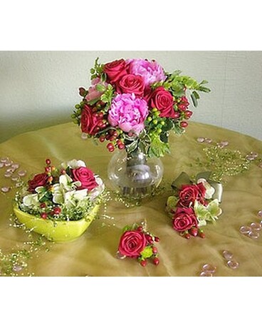 Pink and Greens Flower Arrangement