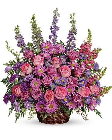 Gracious Lavender Basket in San Diego CA - Flowers by Coley