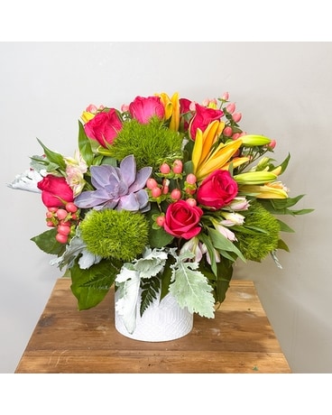 Seaside Garden - A Lovely Succulent in Bouquet Design