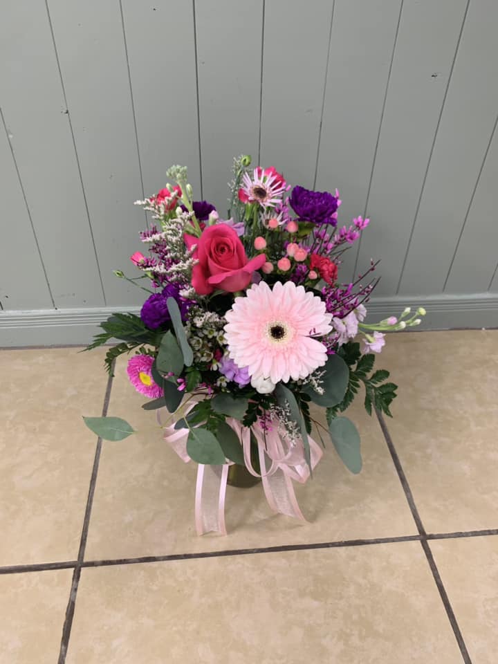 Poppin Pinks Flower Arrangement