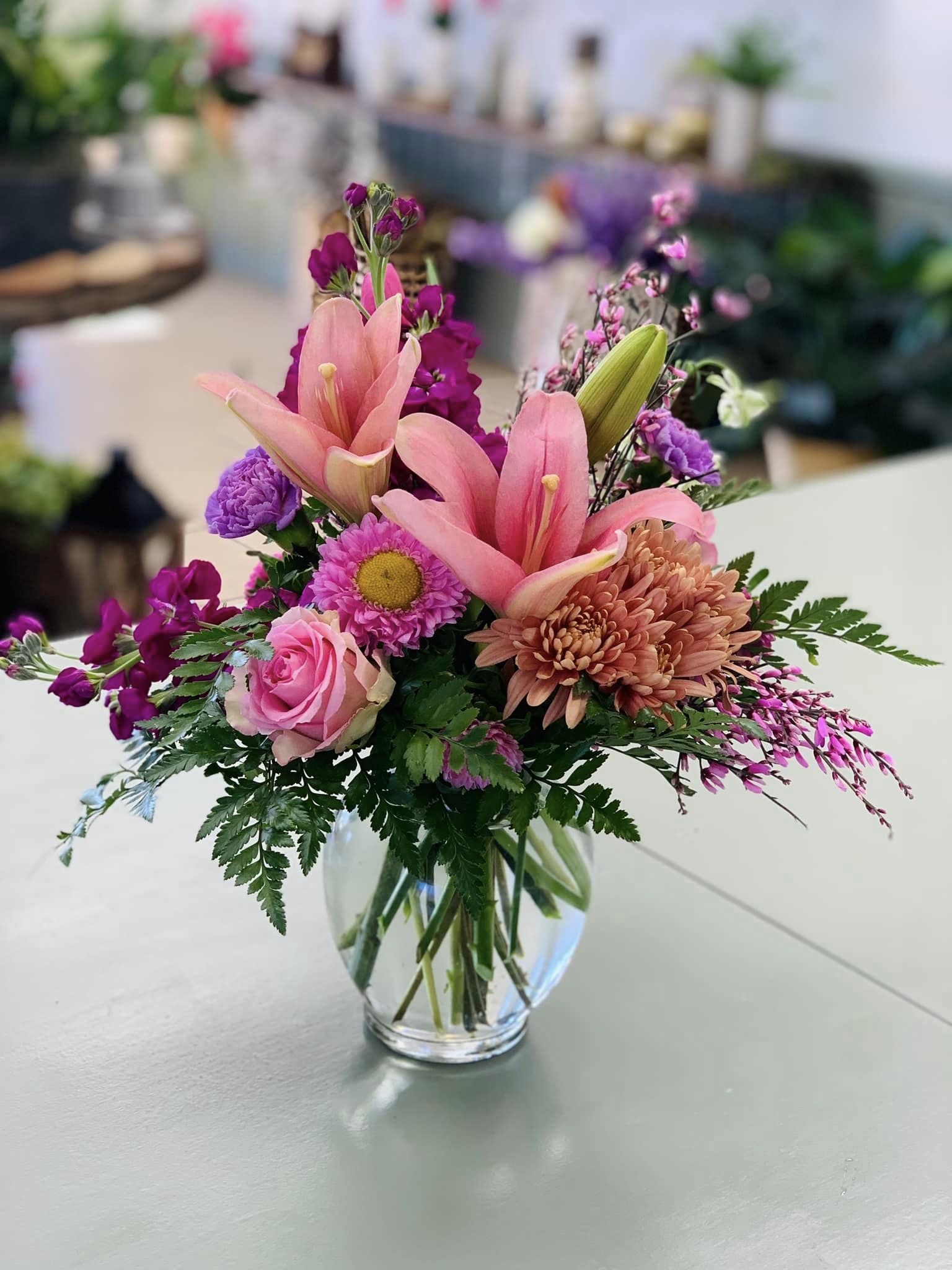 Pretty In Pink Flower Arrangement